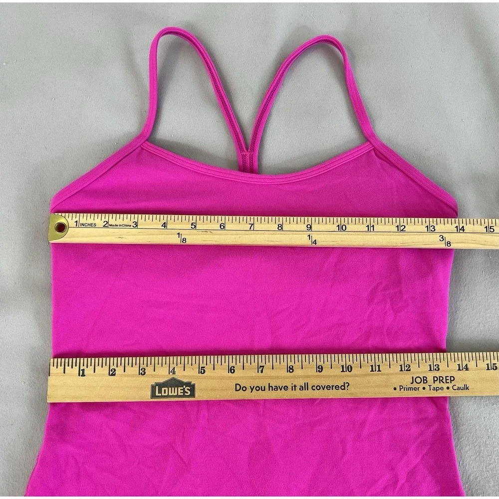 Lululemon Womens Pink Tank‎ Top Sleeveless Racerback Strap sports bra Size-6